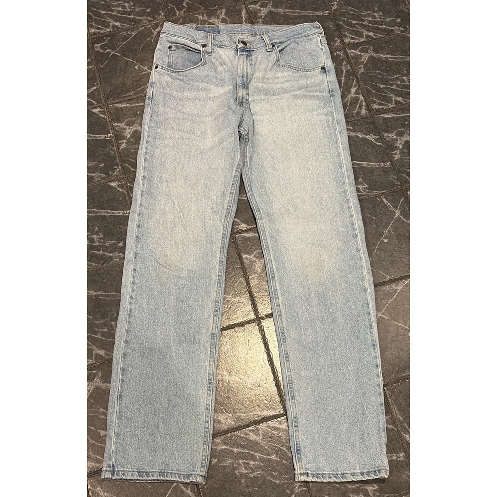 Wrangler Men's Jeans Regular Fit Light Blue Denim 32x32 Zip Up EUC